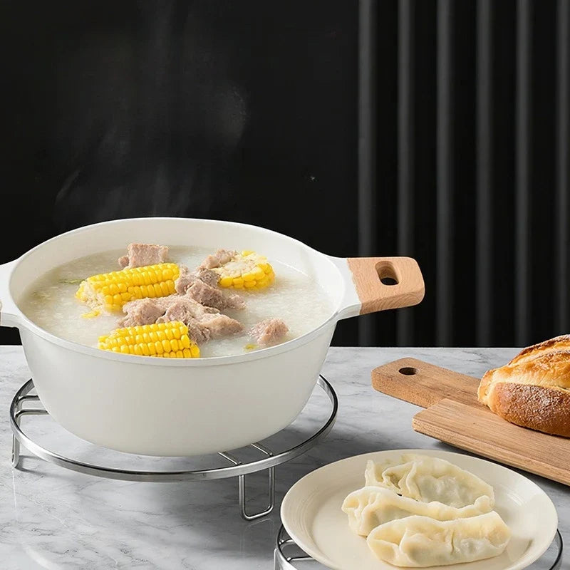 Stainless Steel Stackable Steamer Rack | Round Pot Pan Rack