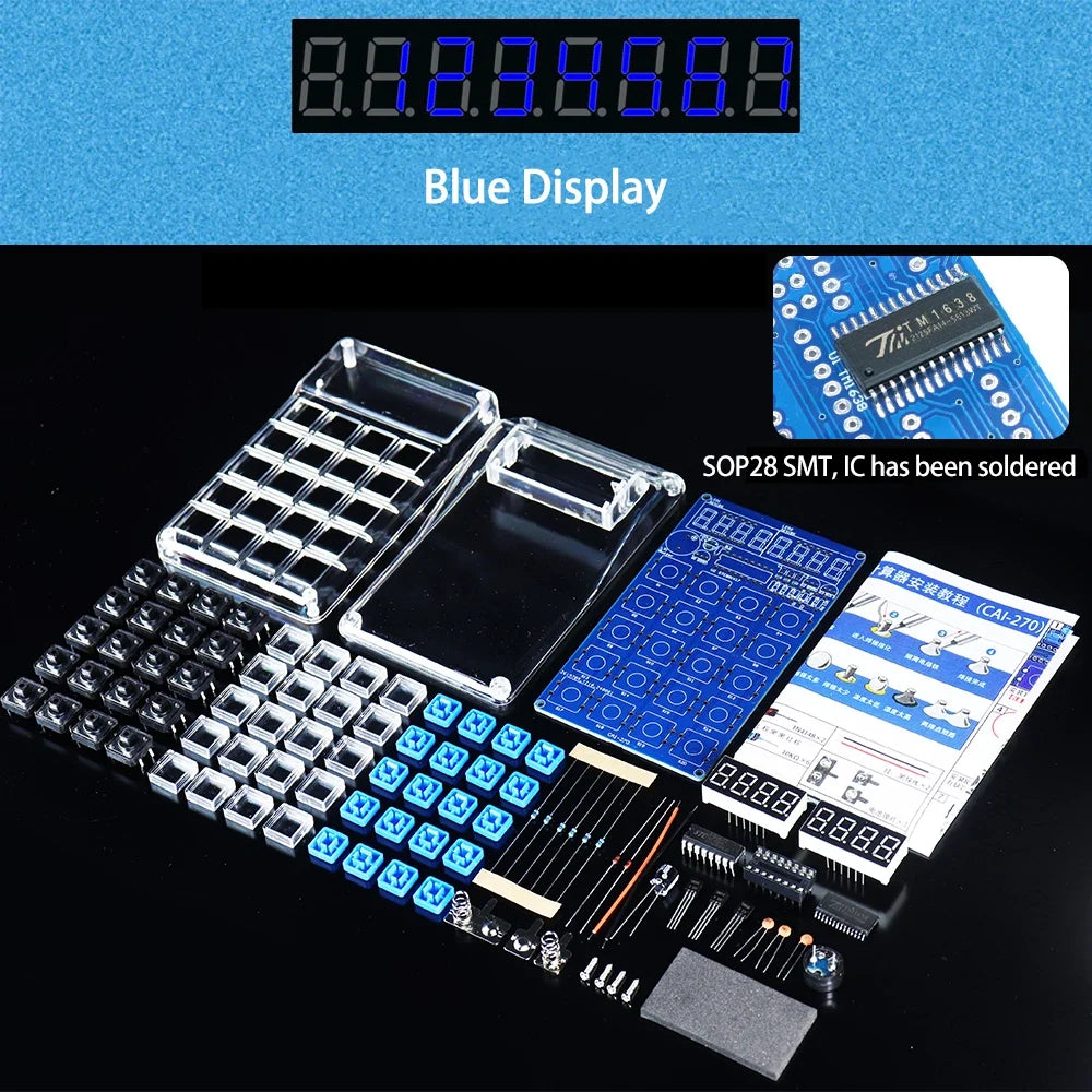 LED Calculator DIY Kit – 51 Microcontroller Soldering Practice