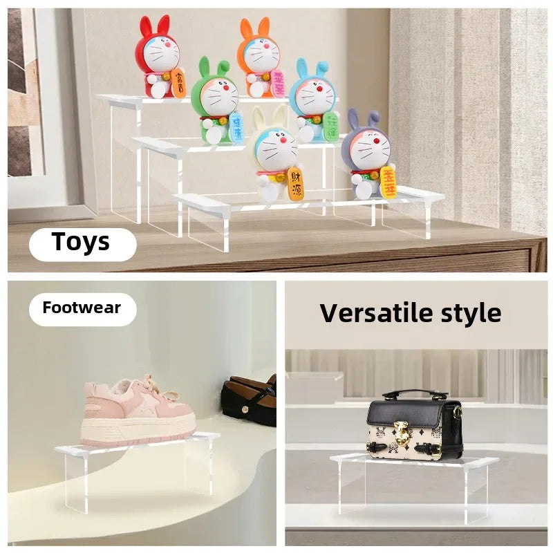 Acrylic Display Rack – Clear Figurine & Shoe Organizer Stand