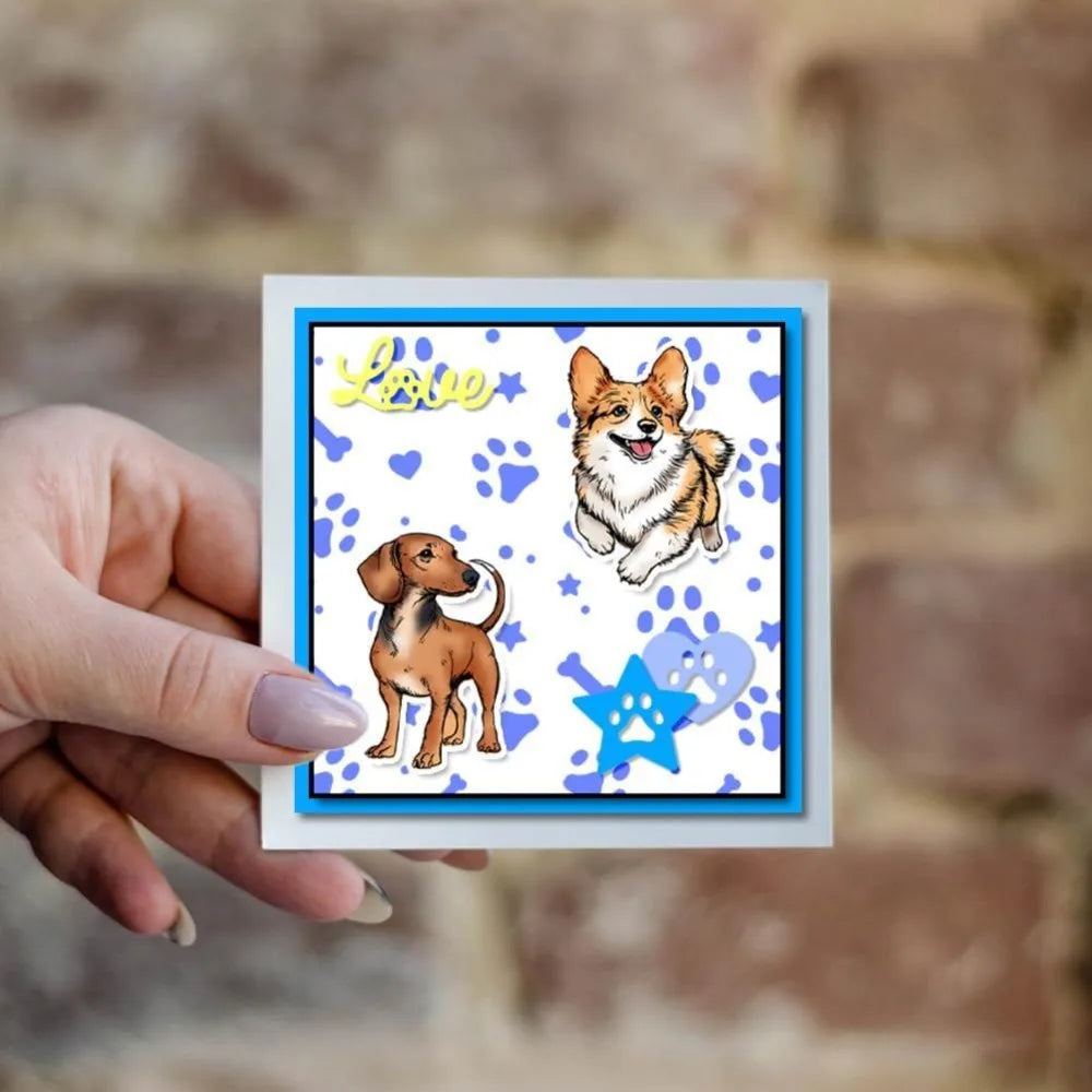 Dog Clear Stamps – Golden Retriever, Corgi & Samoyed Craft