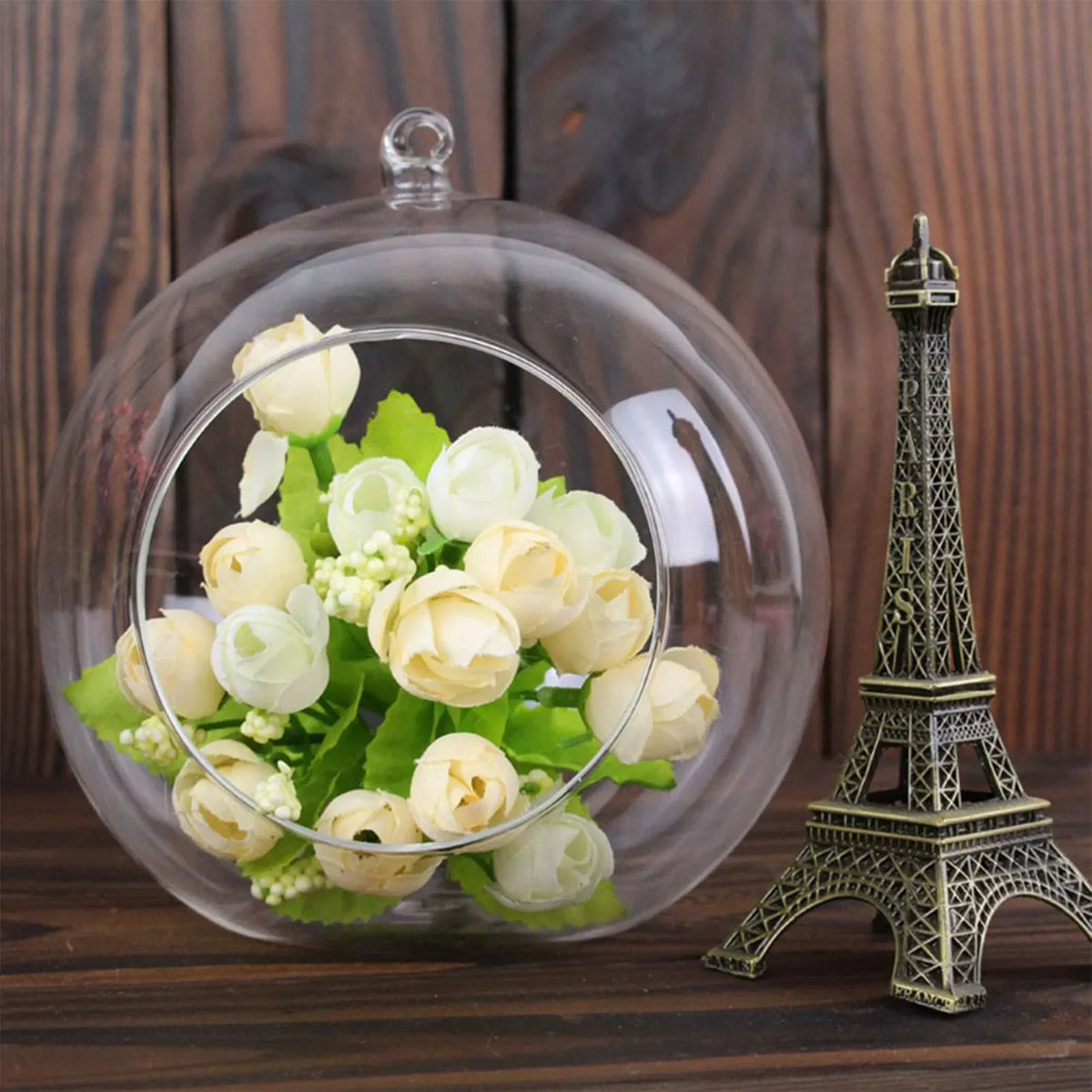 Clear Glass Fillable Bauble Ball Vase | Plant Pot & Home Décor