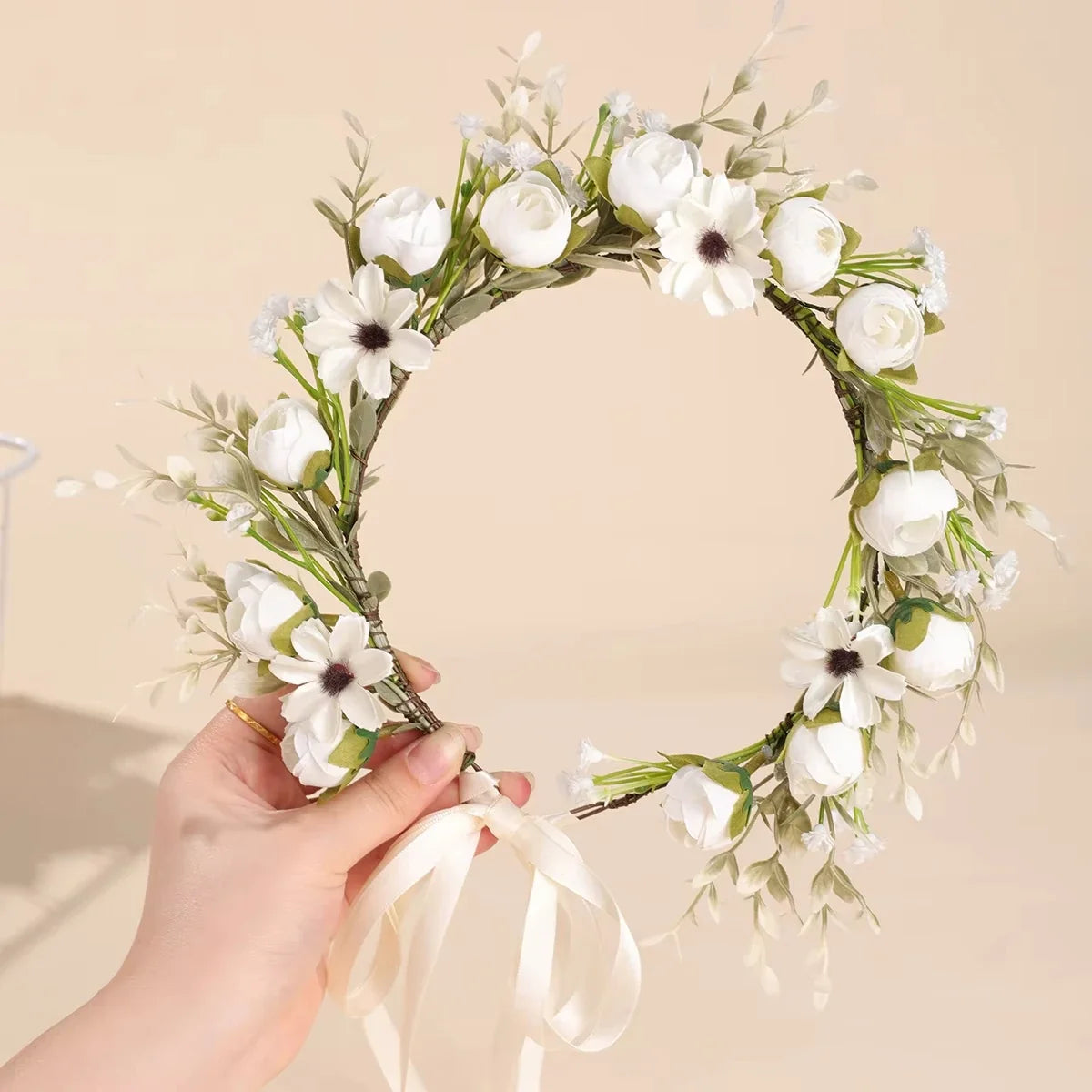 Forest Garland Bride Fairy Simulated Baby's Breath Flower Headdress