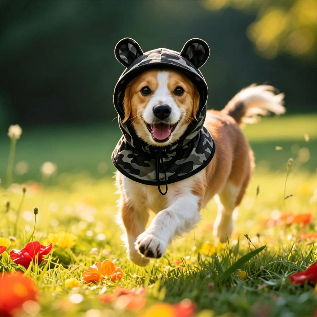 Dog Sun Hat Wide Brim Bucket Hat with Adjustable Drawstring