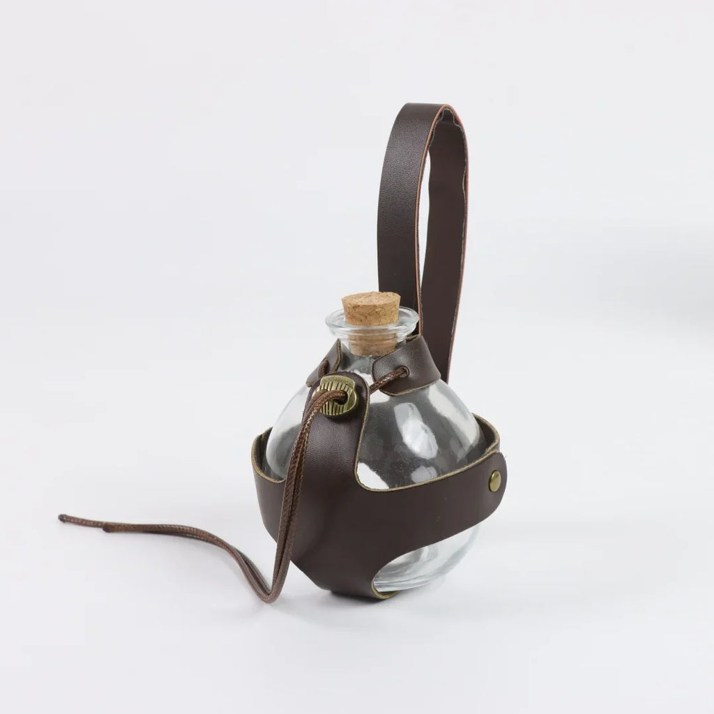 UYEE Elf Leather Bottle Carrier Clip-on Waist Vial Pouch Medieval