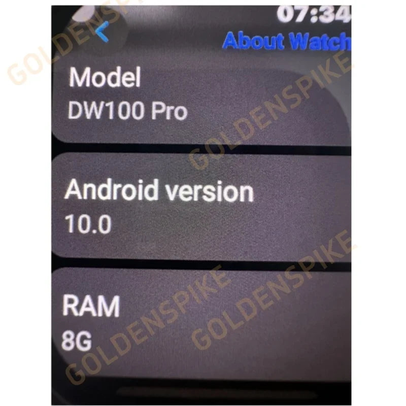 GOLDENSPIKE DW100 Pro 4G Android Smartwatch | AMOLED 128GB GPS