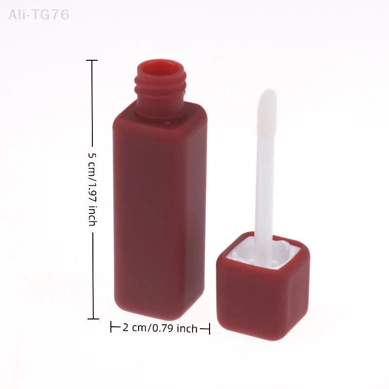 5ml Square Refillable Lip Gloss Tube with Brush Wand | DIY
