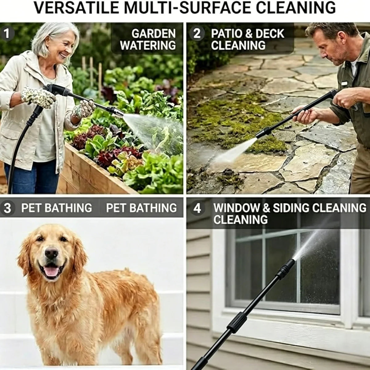 High-Pressure Water Sprayer Wand | Car Wash & Garden