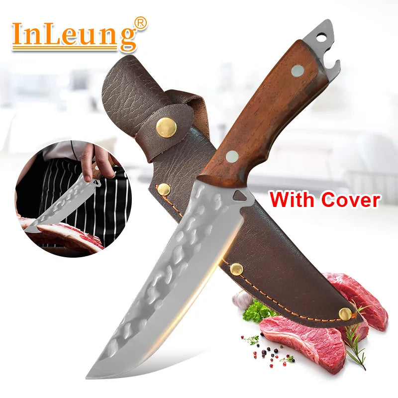 InLeung Handmade Stainless Steel Boning Knife – Chef Butcher Blade