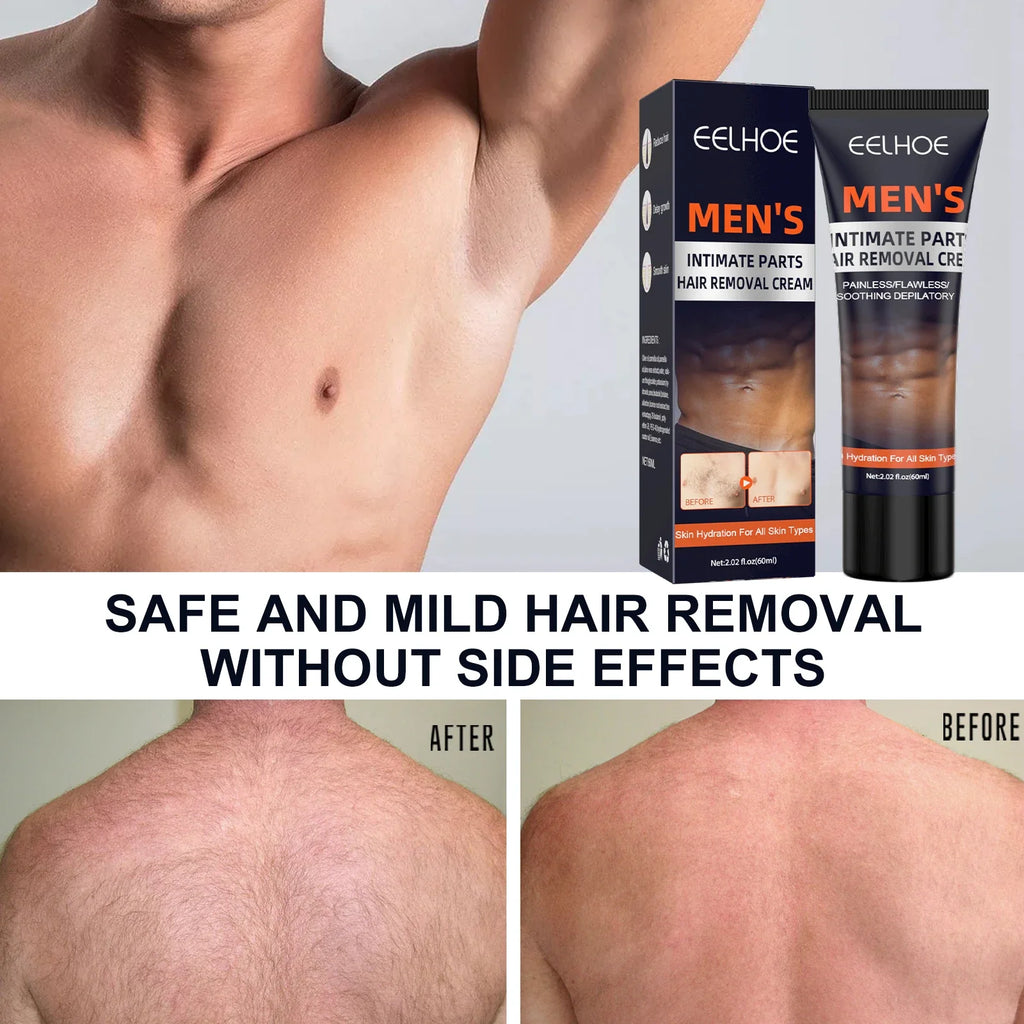 Eelhoe Men's Hair Removal Cream – Chest, Armpit & Leg | 60ml