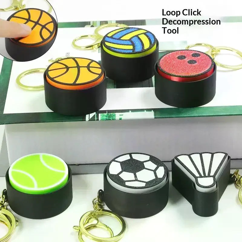 Click Fidget Keychain – Mini Keyboard Sensory Toy