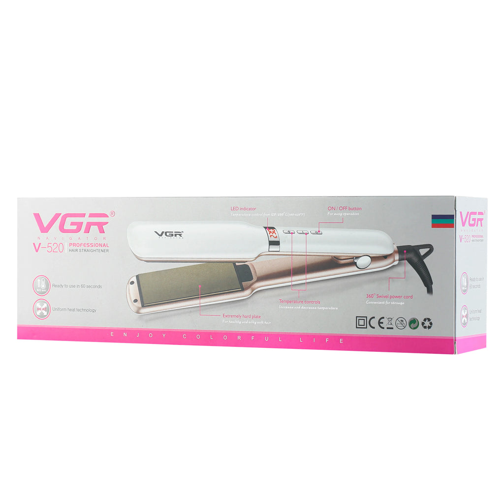 VGR V-520 Adjustable Hair Straightener & Curler | 140–230°C