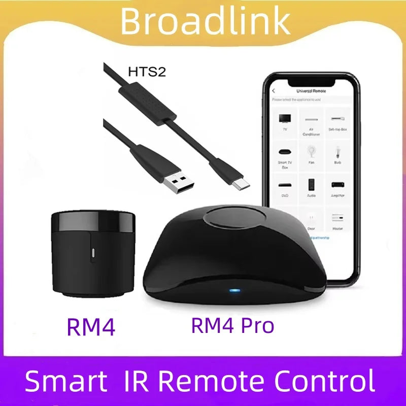 Broadlink RM4 RM4+ HTS2 Version Smart Remote Control Temperature