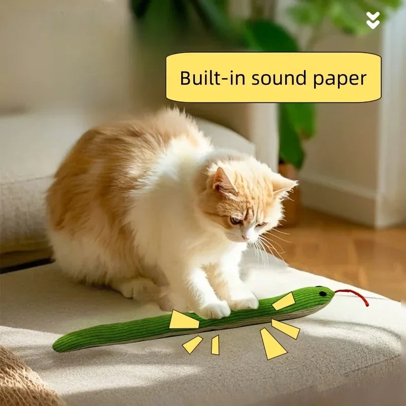 Cat Snake Crinkle Kick Toy | 37cm Interactive Kitten Teaser