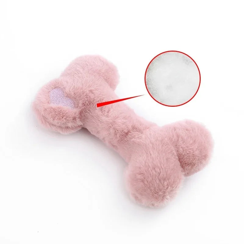 Cute Love Bone Plush Squeaky Dog Toy – Bite-Resistant