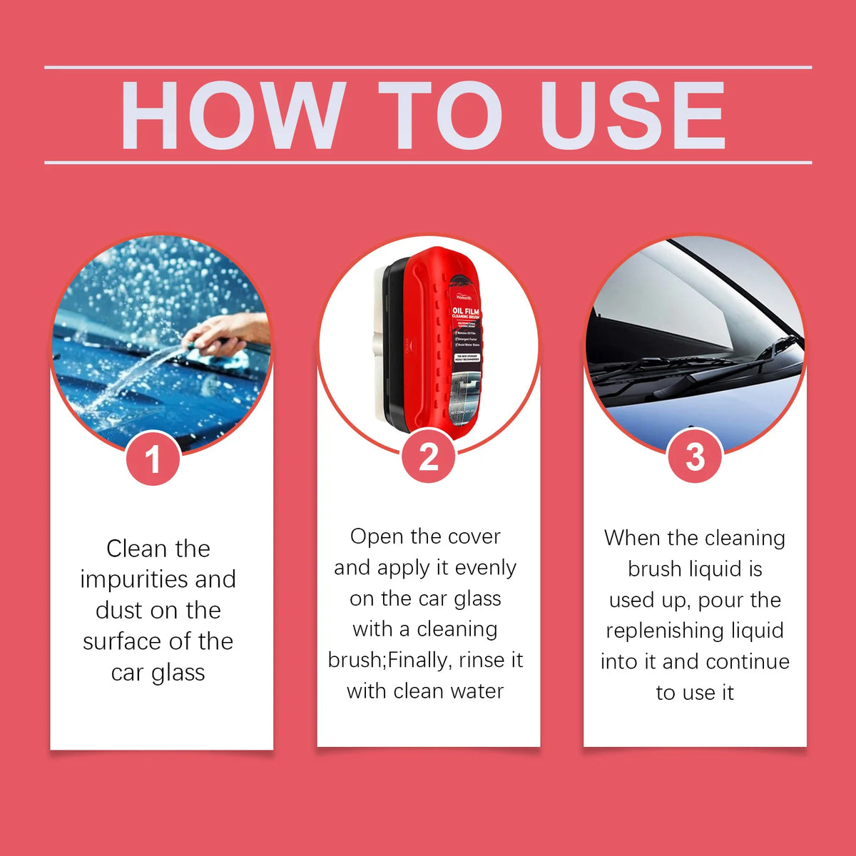 Homonth Car Windshield Oil Film Remover & Glass Coating Kit