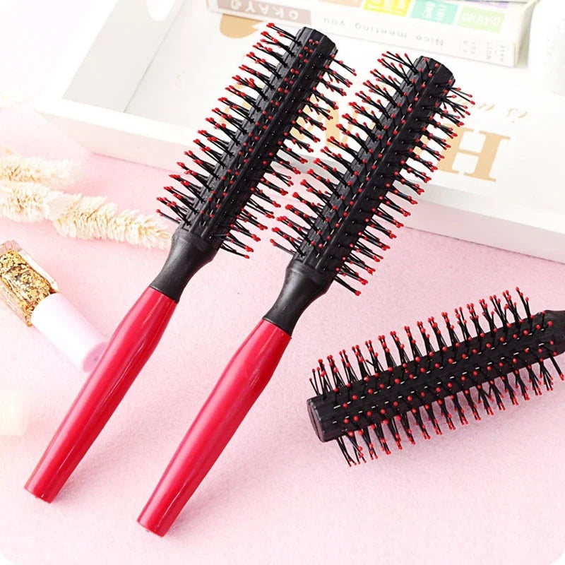 Spiral Round Brush Quiff Roller & Scalp Massager Hair Comb