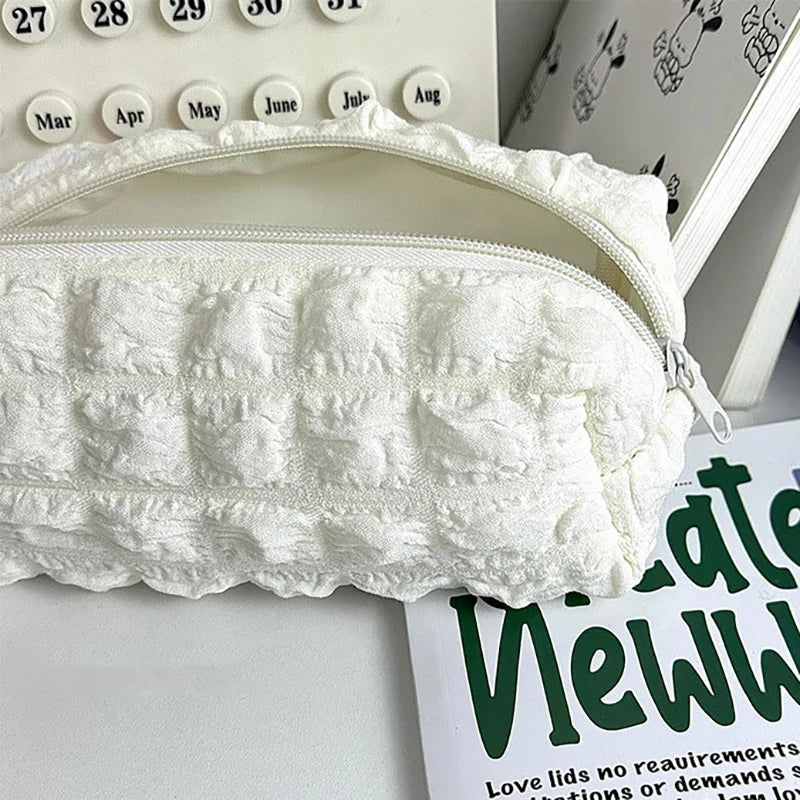 Pillow Pencil Case – Large Capacity Polyester Cosmetic Bag