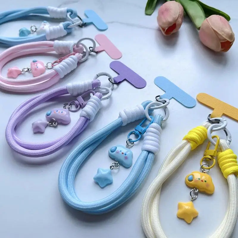Handmade Acrylic Cloud Phone Lanyard & Keychain Pendant