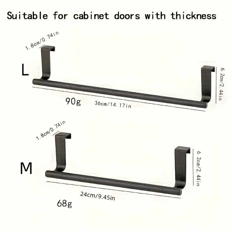 Punch-Free Door Hanging Towel Bar | Stainless Steel Rack