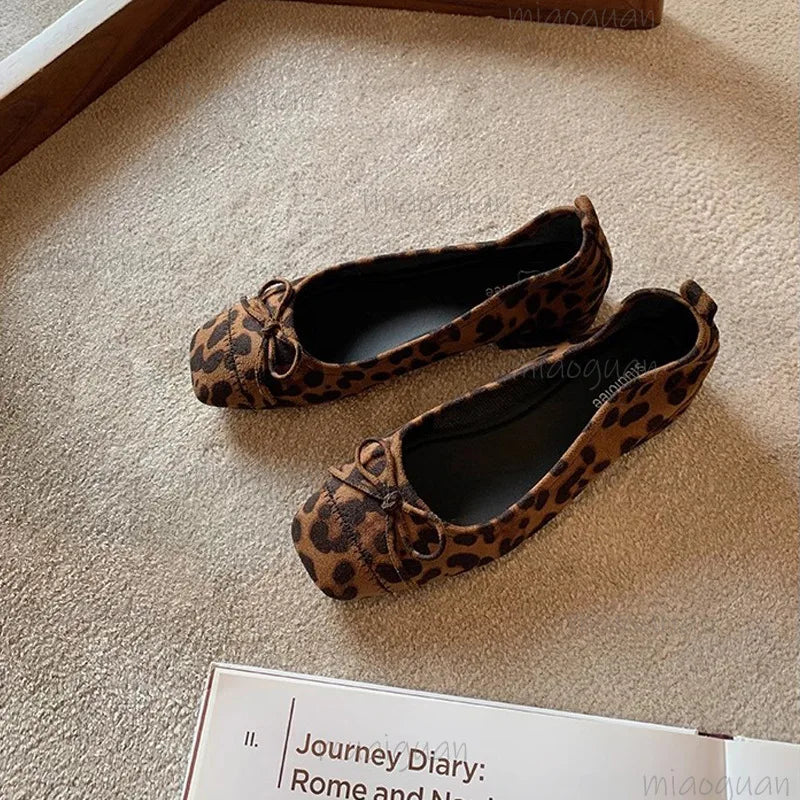 Japanese Bow Ballet Flats – Women's Retro Mary Jane Loafers