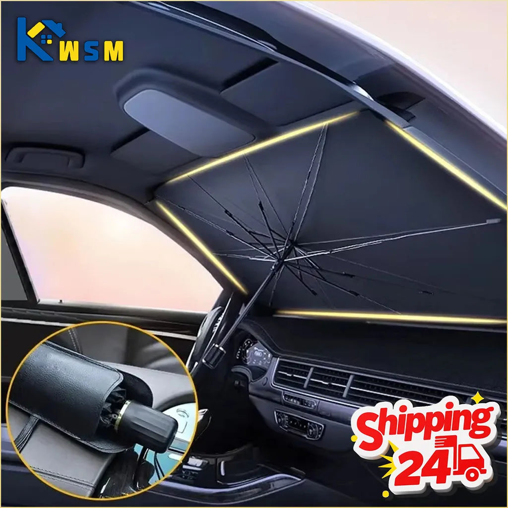 Foldable Car Windshield Sunshade for SUV, Sedan & Van