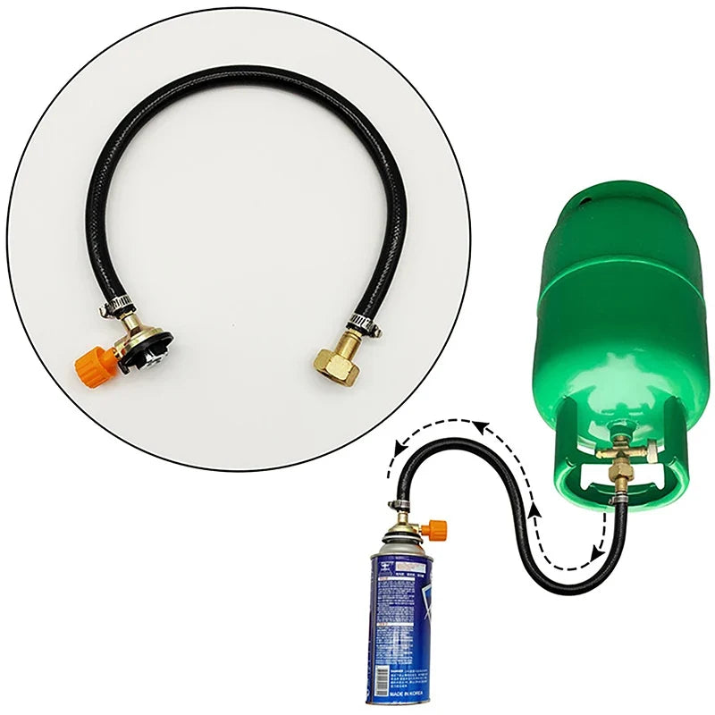 Leak-Proof Gas Refill Adapter – Braided Hose Cylinder Coupler