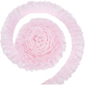 8 Yards Pink Pleated Lace Trim – Ruffled Ribbon for Sewing