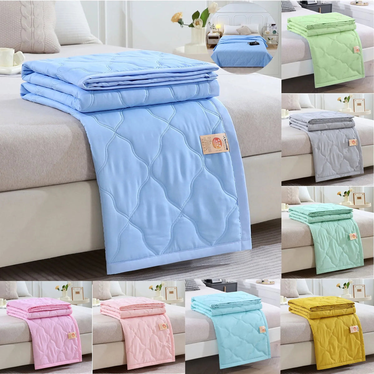 Double-Sided Cooling Blanket – Breathable Summer Quilt