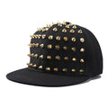 Rivet Stud Baseball Cap – Punk Rock Y2K Unisex Flat Brim Hat