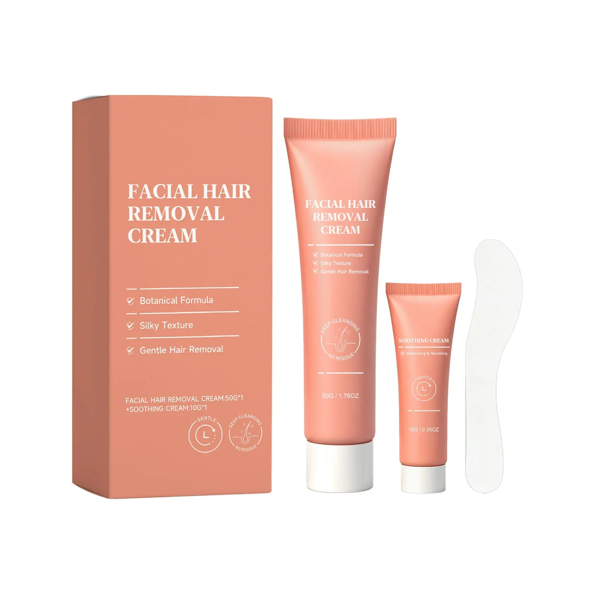 Facial Hair Removal Cream Kit – Gentle Formula for Women 50g