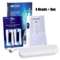 AFDEAL Electric Toothbrush 5 Modes IP67 Rechargeable 4 Heads
