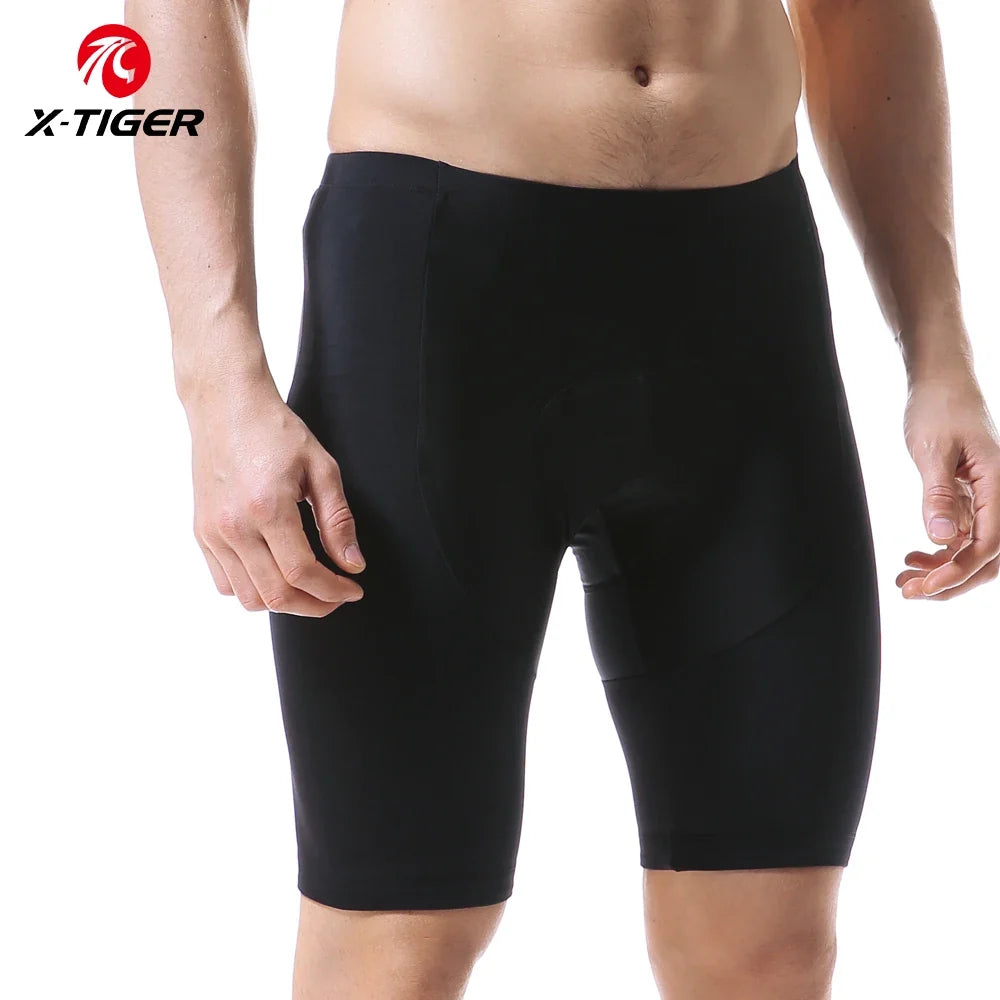 X-TIGER Men's Gel Padded Cycling Shorts – UV Protection