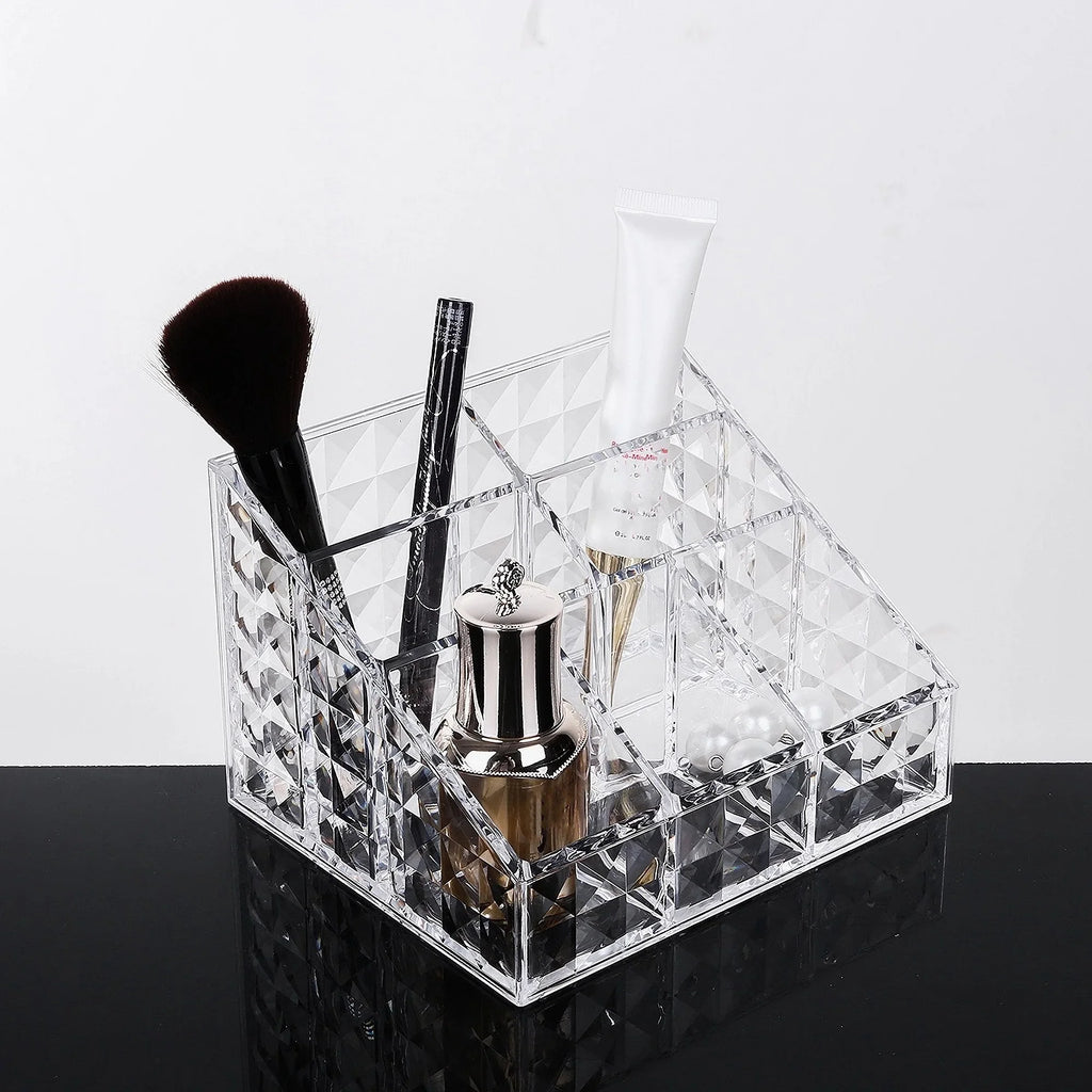 Acrylic Cosmetic Organizer Storage Box Lipstick Makeup Brushes Skin