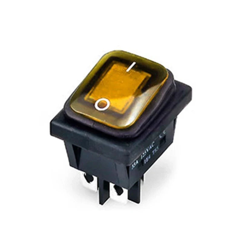 KCD4 Waterproof 6-Pin Rocker Switch 250V/125V AC 3-Level