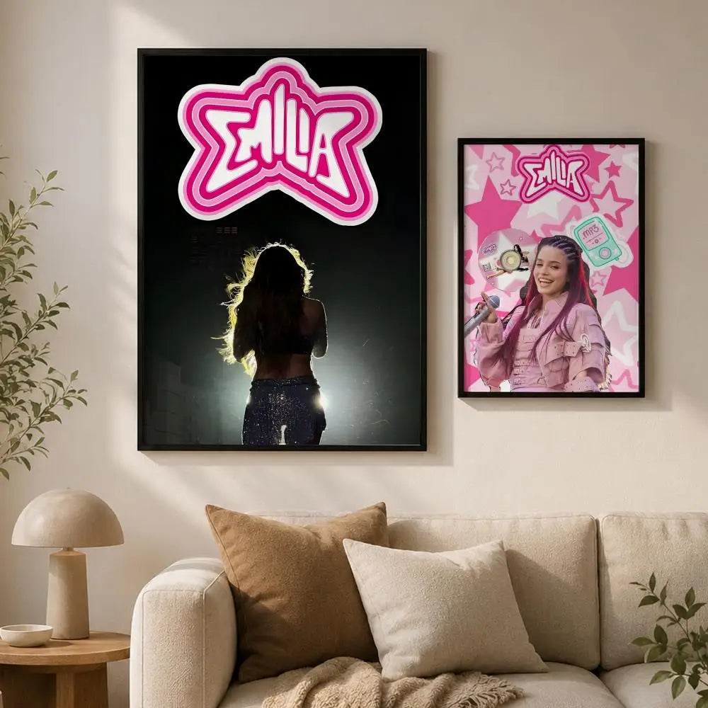 Emilia Mernes Waterproof PVC Wall Poster – Peel & Stick HD Art