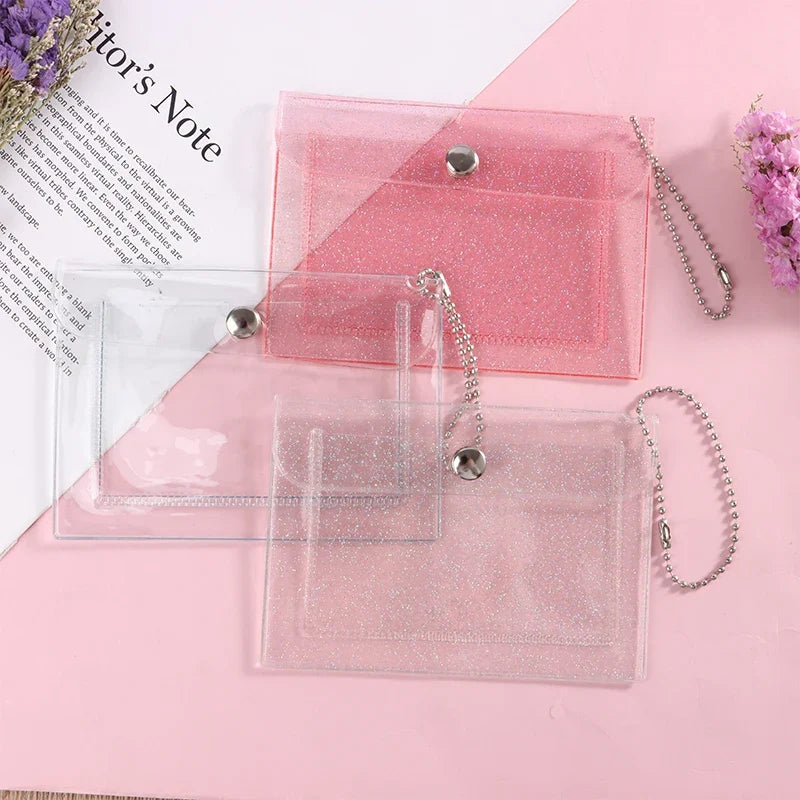 Transparent PVC Card Holder Wallet – Women's Zipper Coin Purse
