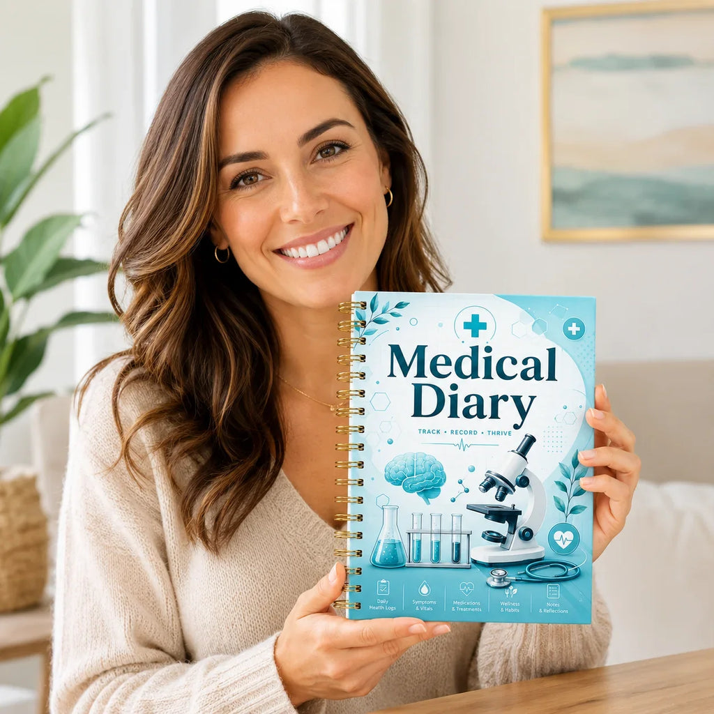 Medical Diary A5 Spiral Health Journal Daily Logs Wellness Tracker