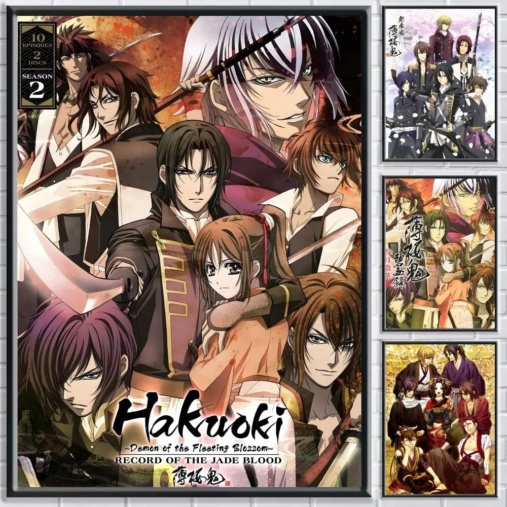 Hakuouki Anime Poster HD Self-Adhesive Waterproof Wall Art