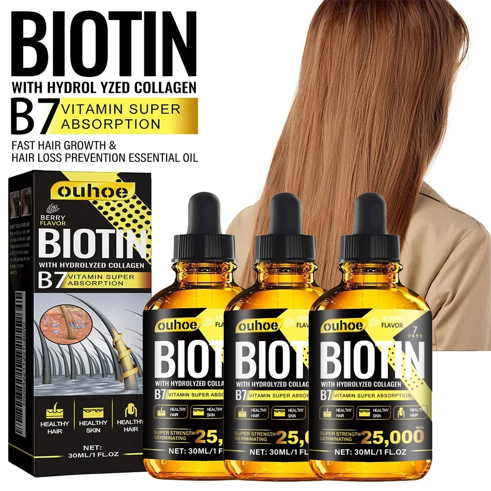 OUHOE Collagen B7 Vitamin Hair Essential Oil Moisturizes Softens Care