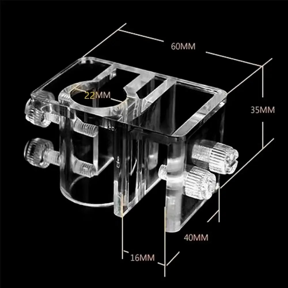 Acrylic Aquarium Pipe Holder Clip – Fits 20mm Hose & Tube