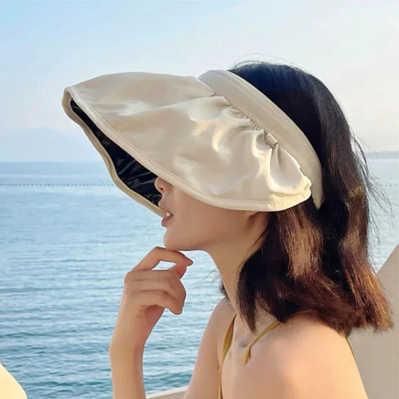 UPF 50+ Convertible Sun Hat & Visor 2-in-1 UV Beach Hat Women