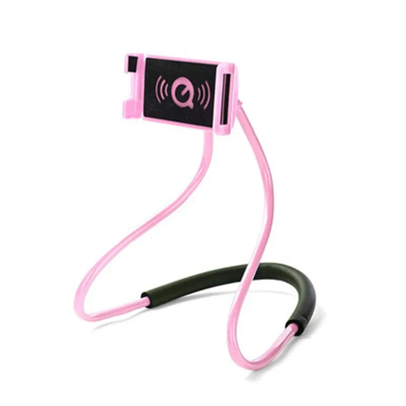 Flexible Hands-free Phone Holder Lazy Necklace Bracket Bed 360