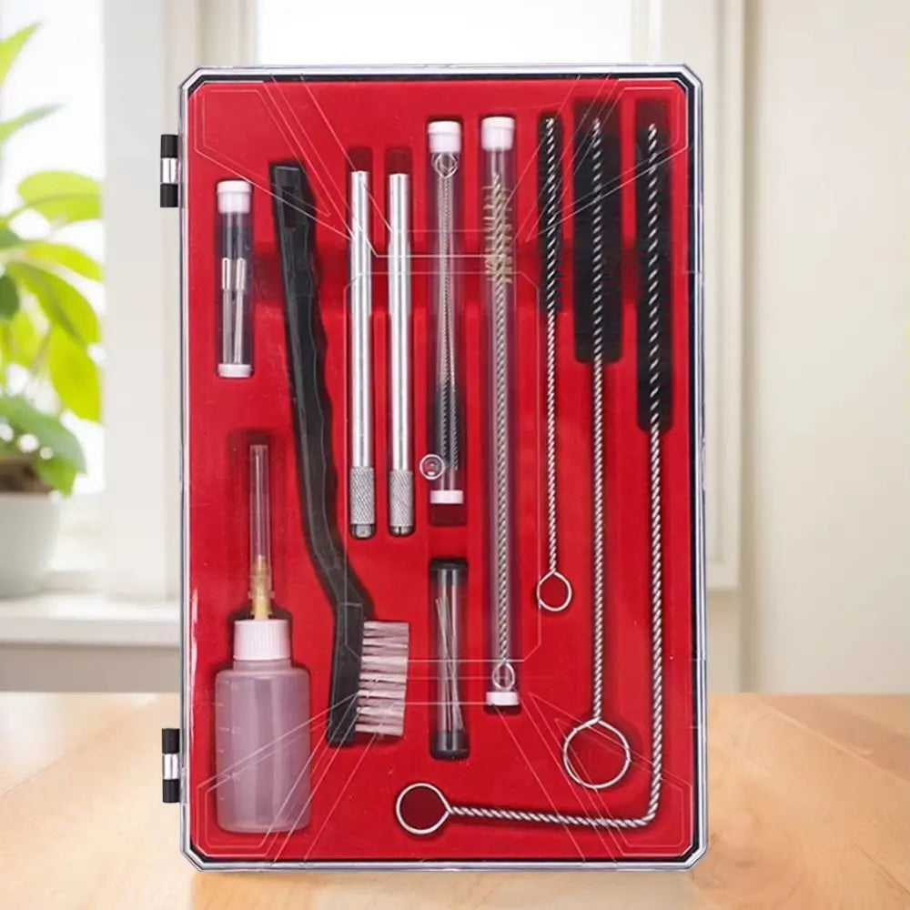 Airbrush Spray Nozzle Cleaning Brush Kit | 17/23Pc + Storage Case
