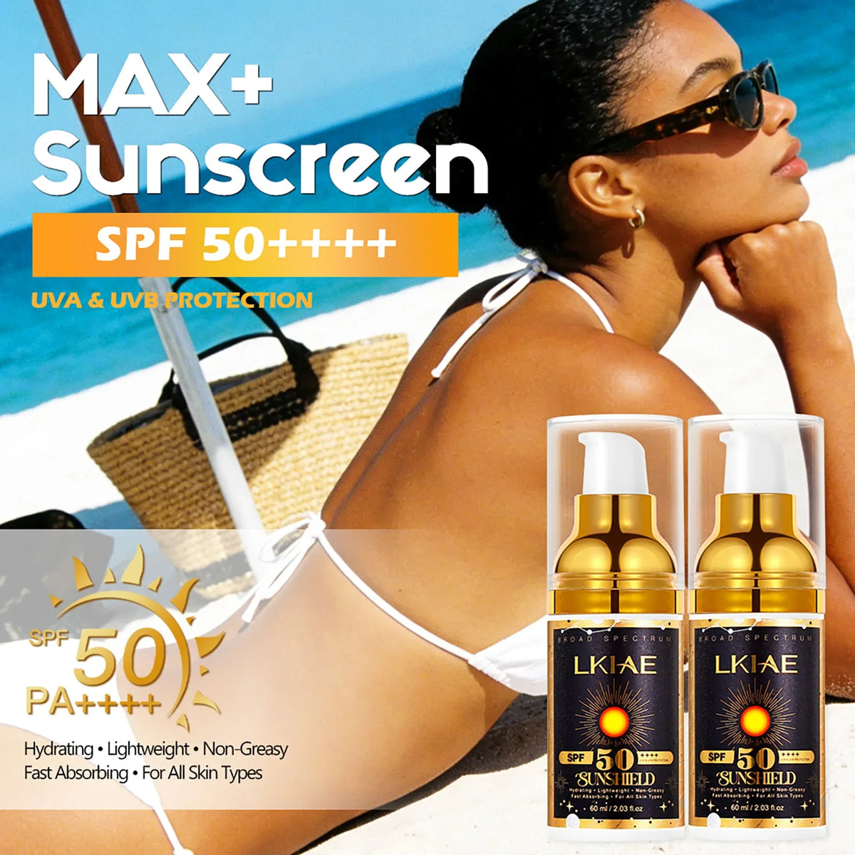 AILKE Glutathione & Collagen Brightening Skin Care Set SPF50