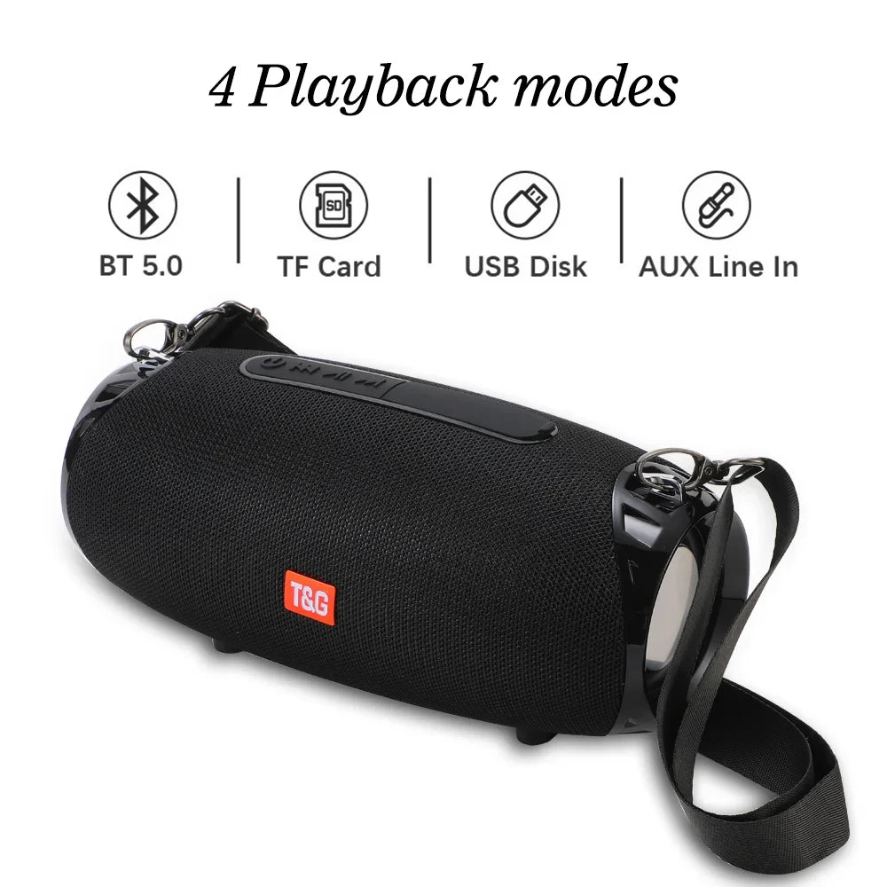 T&G TG534 Portable Bluetooth 5.3 Speaker 10W Bass FM Radio