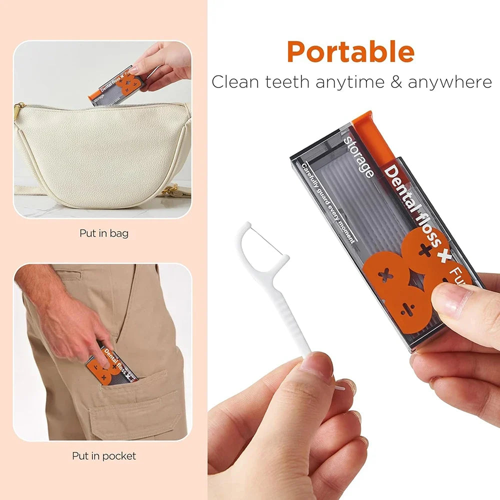 Automatic Dental Floss Storage Box Pop-up Dispenser Oral Hygiene Care