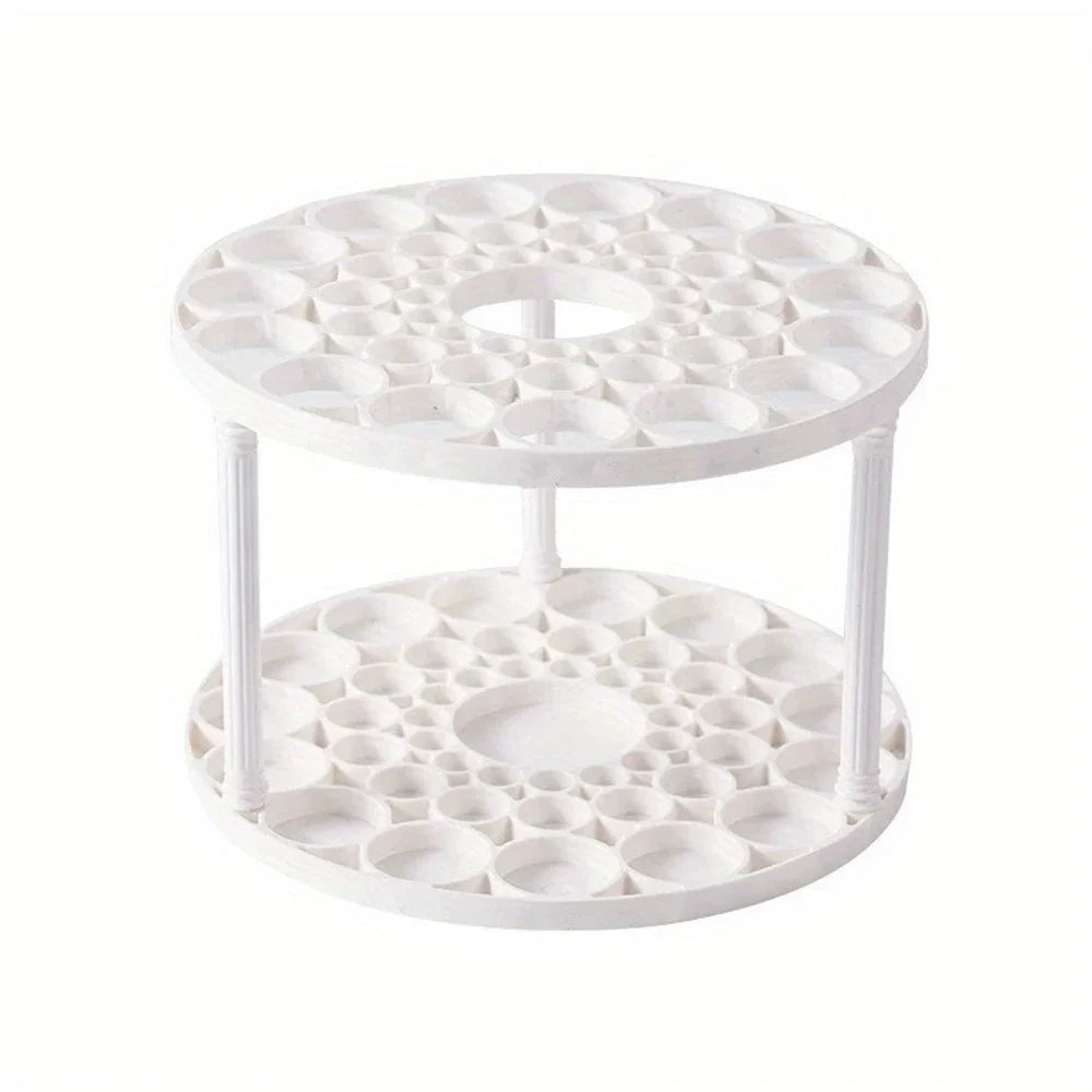 360° Rotating Makeup Brush Holder – Large Capacity Organizer