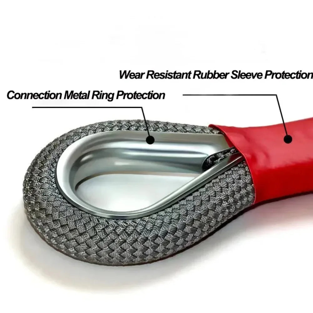 Upgraded Heavy Duty Car Tow Rope Off Road Strap Hook Wear-resistant