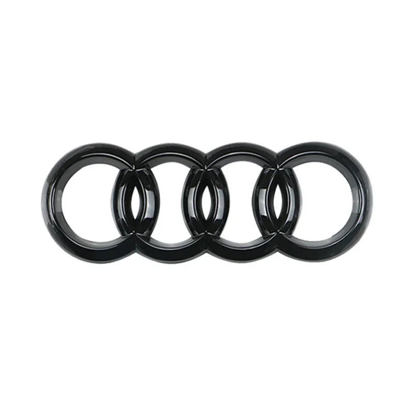 4-Ring ABS Emblem Badge for Audi A3 A4 A5 A6 Q5 Q8 TT | Black/Silver