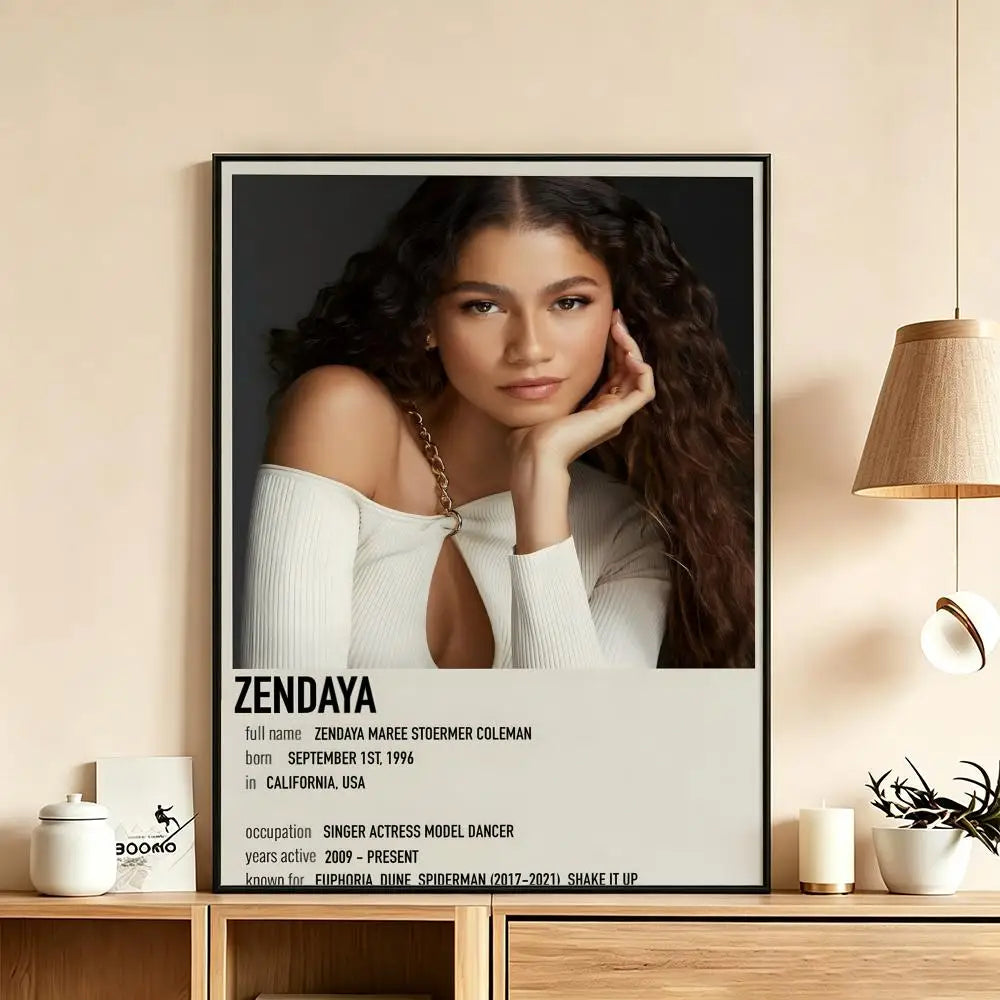 Zendaya HD Art Poster – Waterproof Sticky Wall Decor